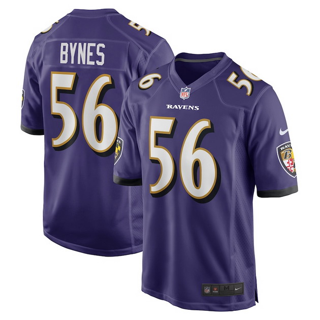 mens nike josh bynes purple baltimore ravens game jersey